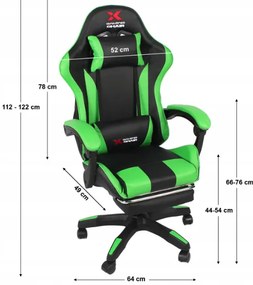 Scaun de gaming Xgaming cu suport pentru picioare - negru și albastru