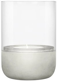 Set 2 sfeșnice din sticlă cu bază din beton Blomus Calma