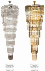Lustra spectaculoasa pentru casa scarii sau hol LUXE crom, H-330cm