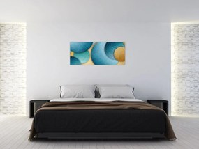 Tablou cu abstracție cercuri (120x50 cm)