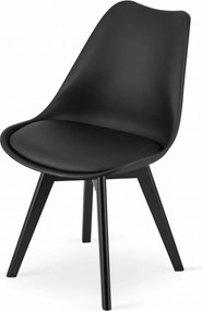 OFERTA Scaun negru BALI MARK cu picioare negre Calitatea a II-a