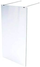 Paravan de dus tip Walk-in Massi Walk In crom 140x195 cm sticla transparenta