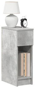 vidaXL Noptiera cu sertar gri beton 20x36x60 cm