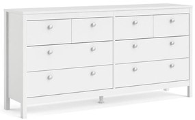 Comodă albă joasă 159x80 cm Madrid – Tvilum