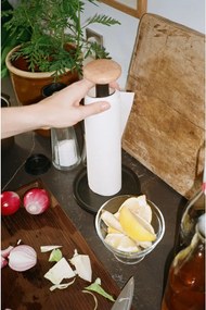 Suport orizontal pentru prosoape de bucătărie din hârtie negru ø 15 cm Paper Pal – Rosendahl