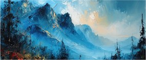 Tablou - Pictura munților (120x50 cm)
