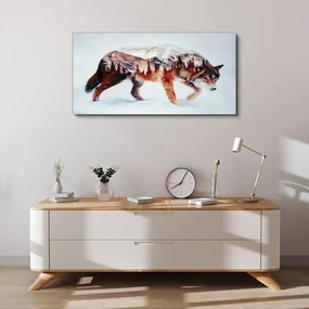 Tablou canvas Abstract Wolf Forest Winter