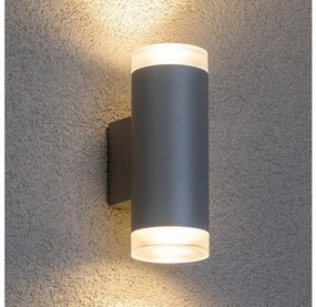 Aplică de exterior Brilagi MATERA 2xGU10/30W/230V gri IP54
