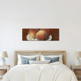 Tablou - Henri Fantin-Latour, Three Peaches on a Plate, reproducere (cu ceas) (90x30 cm)
