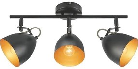 Lustra cu 3 spoturi metal negru LASABEZ