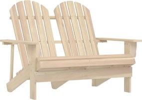 vidaXL Scaun de grădină Adirondack cu 2 locuri, lemn masiv de brad