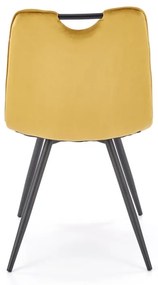 Scaun K521 velvet mustariu
