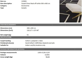 Covor design LUX Omar 300x400cm, negru 115826 HZ