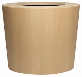 Ghiveci din lemn cu auto-irrigare ARC, mic de eleganță, mai multe variante - Hobby Flower Dimensiuni: Ø52 x 44, Culoare: stejar deschis