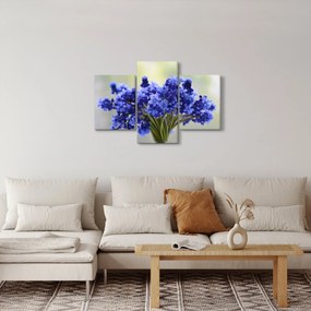 Tablou buchet cu flori albastre (90x60 cm)