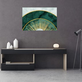 Tablou - Forme cu texturi aurii (90x60 cm)