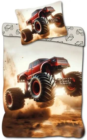 Vehicul Rally Lenjerie de pat Monster Truck 140×200cm, 70×90 cm