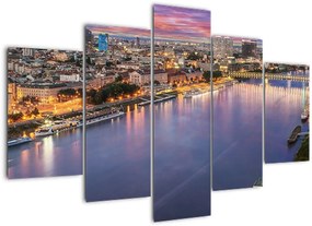 Tablou cu orașul Bratislava cu râu (150x105 cm)