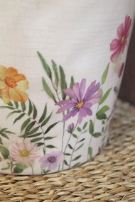 Ghiveci din ceramica, cu motive florale, D19cm, Avignon