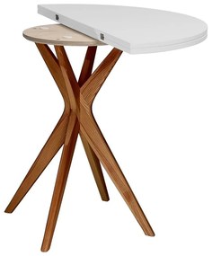 Masă de dining rotundă extensibilă 45x90 cm Jubi – Ragaba