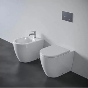 Set vas WC pe pardoseala Ideal Standard Ellisse rimless cu capac softclose alb