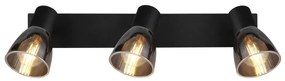 Plafoniera cu 3 spoturi directionabile design modern CLAUDE negru