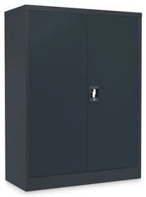 Dulap metalic universal mediu, 90 x 40 x 120 cm, încuietoare cilindru, antracit - ral 7016