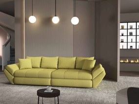 Canapea extensibilă dumonde cu ladă de depozitare si sezut confortabil din spuma high-density, Loana Enjoy Verde 300x100 cm