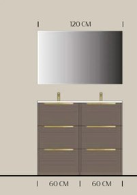Set lemn masiv mobilier baie suspendat Serina 120/160/176/180 cm - 180 L