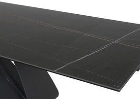 Masa extensibila Diuna Ceramic negru mat - L160-240 cm