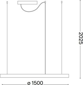 Ideal Lux - Lustra LED suspendată ORACLE SLIM LED/83W/230V 3000K diam. 150 cm albă