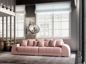 Canapea extensibilă dumonde cu 2 lăzi de depozitare si sezut confortabil din spuma high-density, Verona Royal Pink 310x100 cm