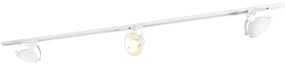 Sistem de șine monofazat cu 3 spoturi albe reglabile - Magnax