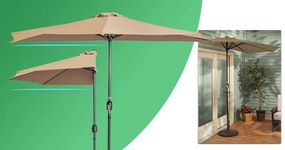 Umbrela de balcon semirotunda