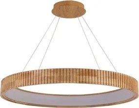 Brilagi - Lustră LED FALCON WOOD MODERN, suspendată pe cablu, LED/60W/230V, Ø 80 cm, lemn