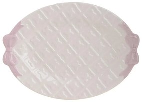 Platou White Pink ceramica 29 x 21 cm