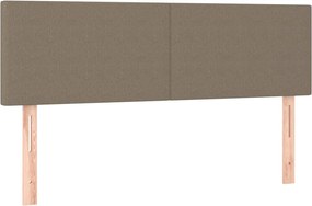 vidaXL Tăblii de pat, gri taupe, 144x5x78/88 cm, textil