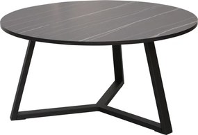 Masuta Cafea Brandy PAL,Neagra, Diametru 80 Cm