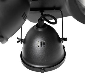 Spotlight industrial negru cu 4 lumini - Emado