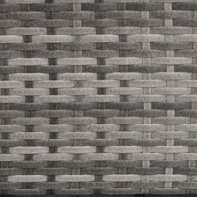 Outsunny Canapea pentru Exterior Gradina sau Terasa cu 3 locuri dim Ratan cu perne si dungi, Gri 173x68x78cm | Aosom Romania