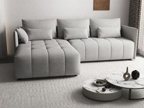 Colțar extensibil dumonde cu ladă de depozitare si sezut confortabil din spuma high-density, Malta Euphoria Dove II 235x185 cm