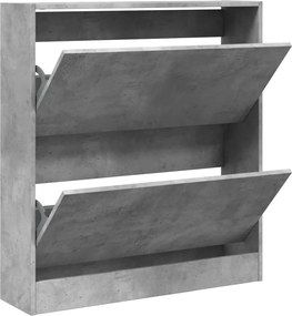 vidaXL Pantofar, gri beton, 80x21x87,5 cm, lemn prelucrat