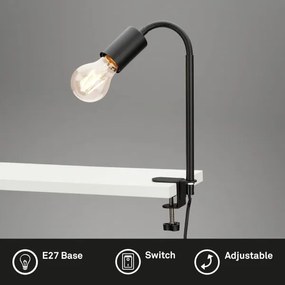 Lampă LED cu clemă 1xE27/4,2W/230V 2700K neagră