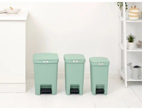 Coș cu pedală Brabantia StepUp 1008484, 25 L, Materiale ecologice, Deschidere mare, Verde deschis