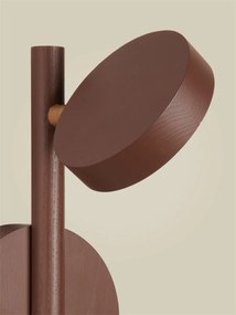 Aplica de perete LED din lemn de frasin maro Okinawa