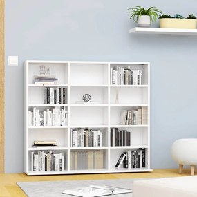 vidaXL Dulap pentru CD-uri, alb, 100 x 23 x 89,5 cm, lemn prelucrat