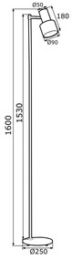 Lampadar / Lampa de podea design minimalist DORIA salvie/alama