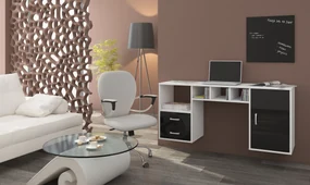 Masă PC Herma alb + Negru lucios. 780129