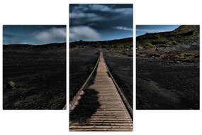 Tablou drumul de lemn în amurg (90x60 cm)