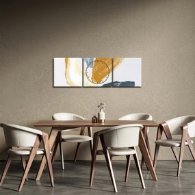 Tablou - Pictură minimalistă (cu ceas) (90x30 cm)